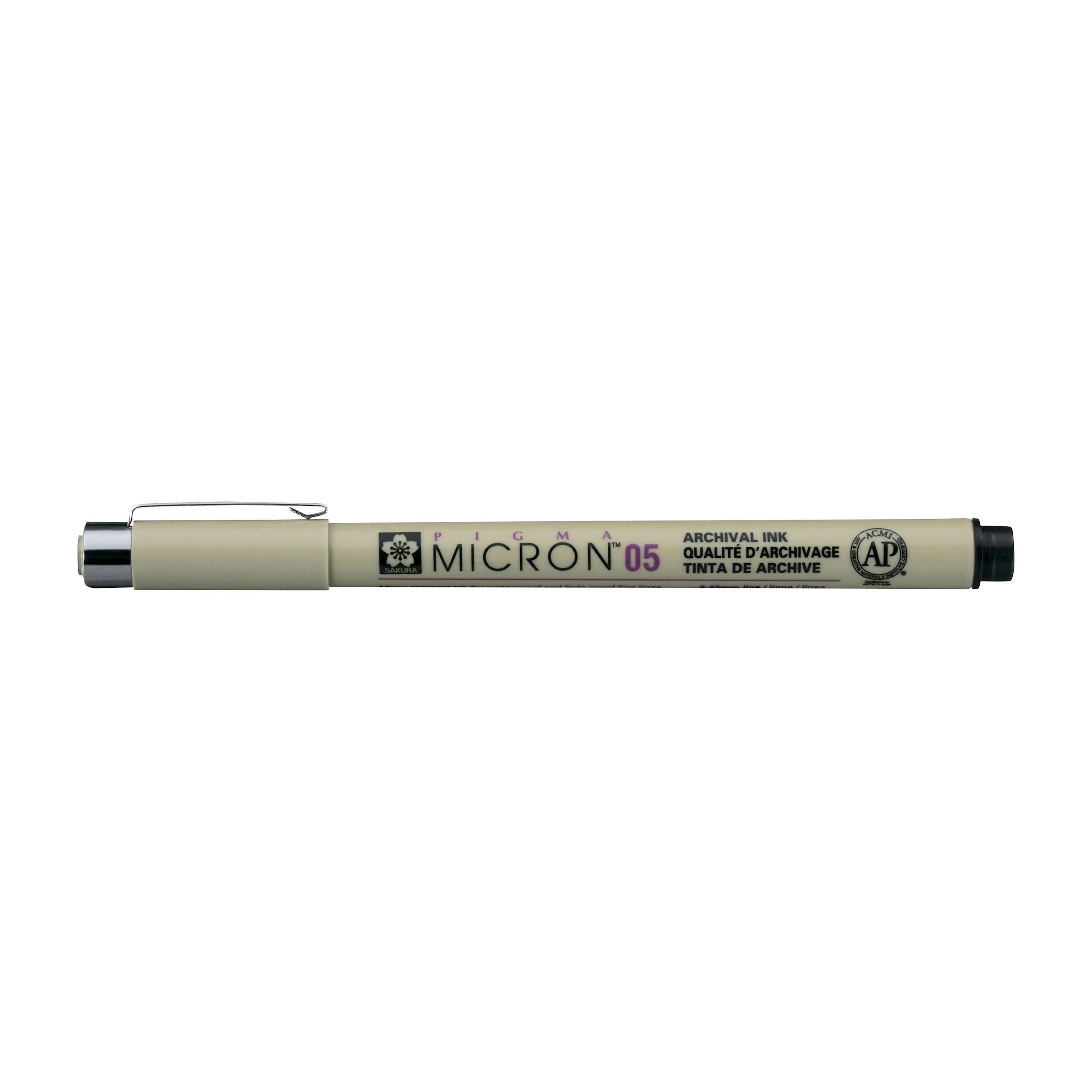 Pigma Micron 05, 0.45 mm svartur teiknipenni